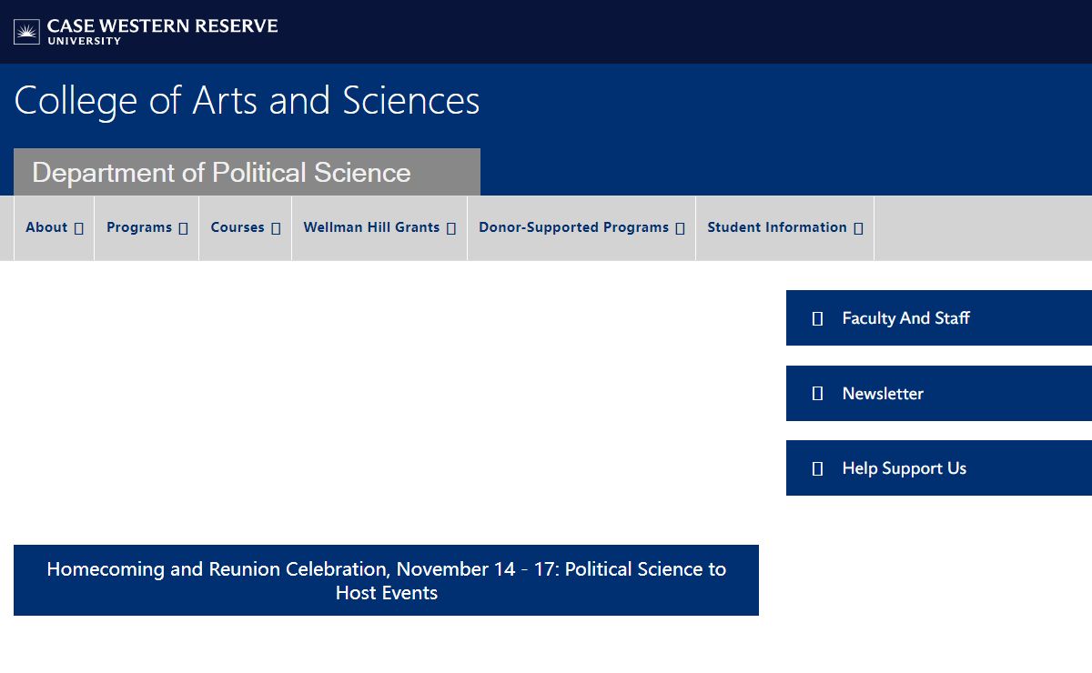 Department of Political Science – CWRU
