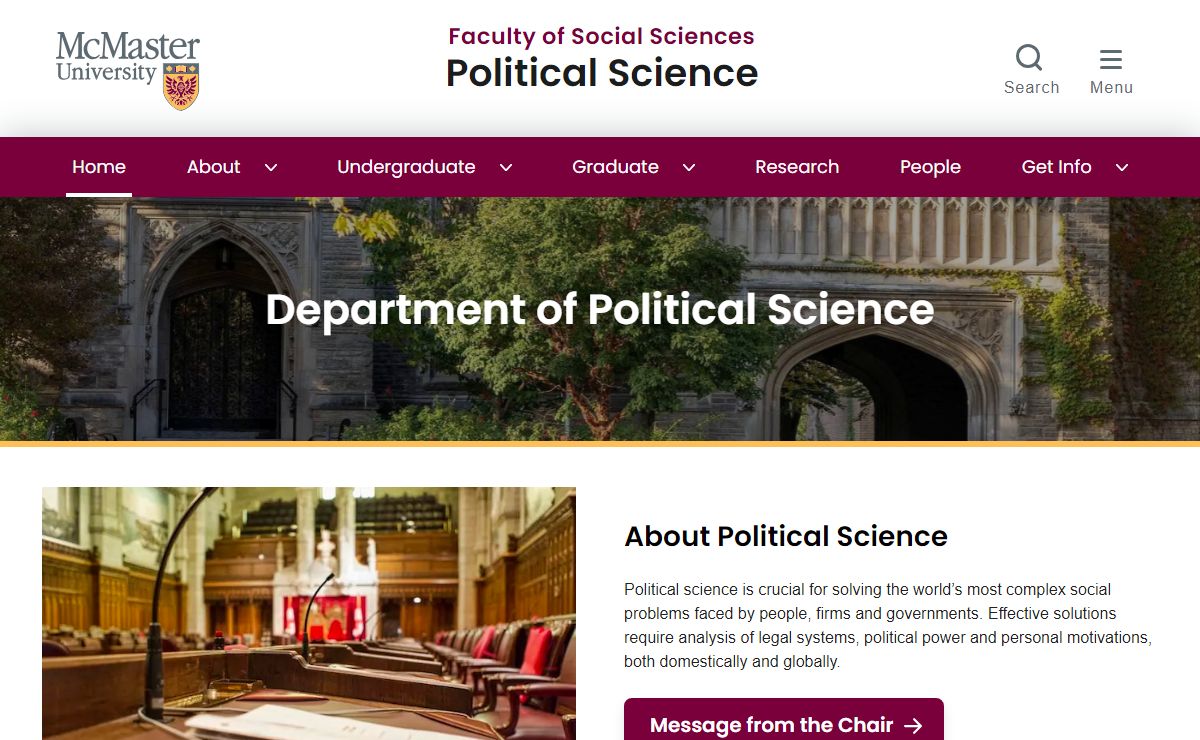 Department of Political Science | McMaster University