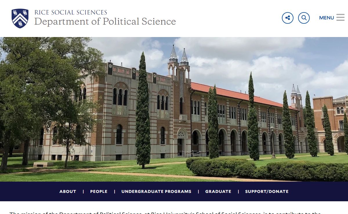 Department of Political Science | Rice University