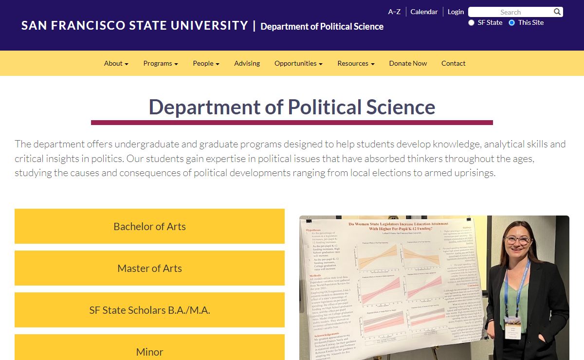 Department of Political Science | College of Liberal & Creative Arts