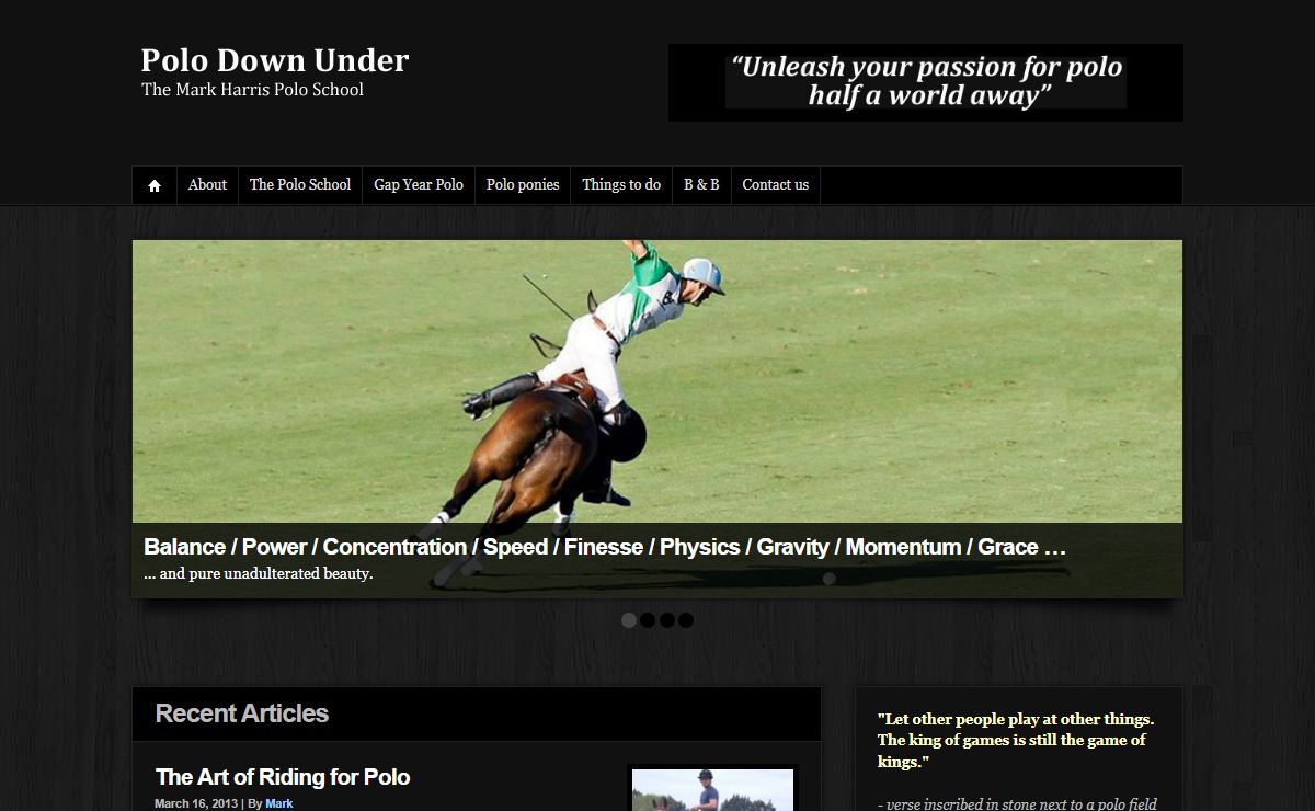 New Zealand Polo School - Polo.co.nz - Mark Harris - New Zealand