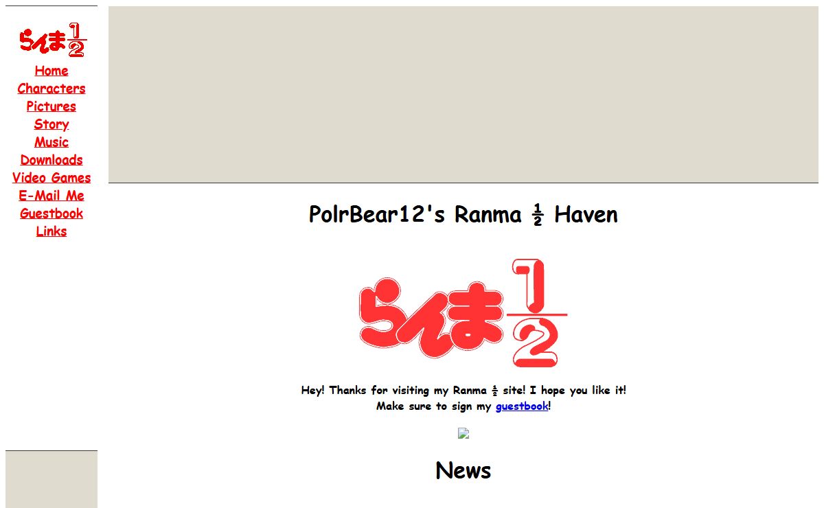 PolrBear12's Ranma 1/2 Haven