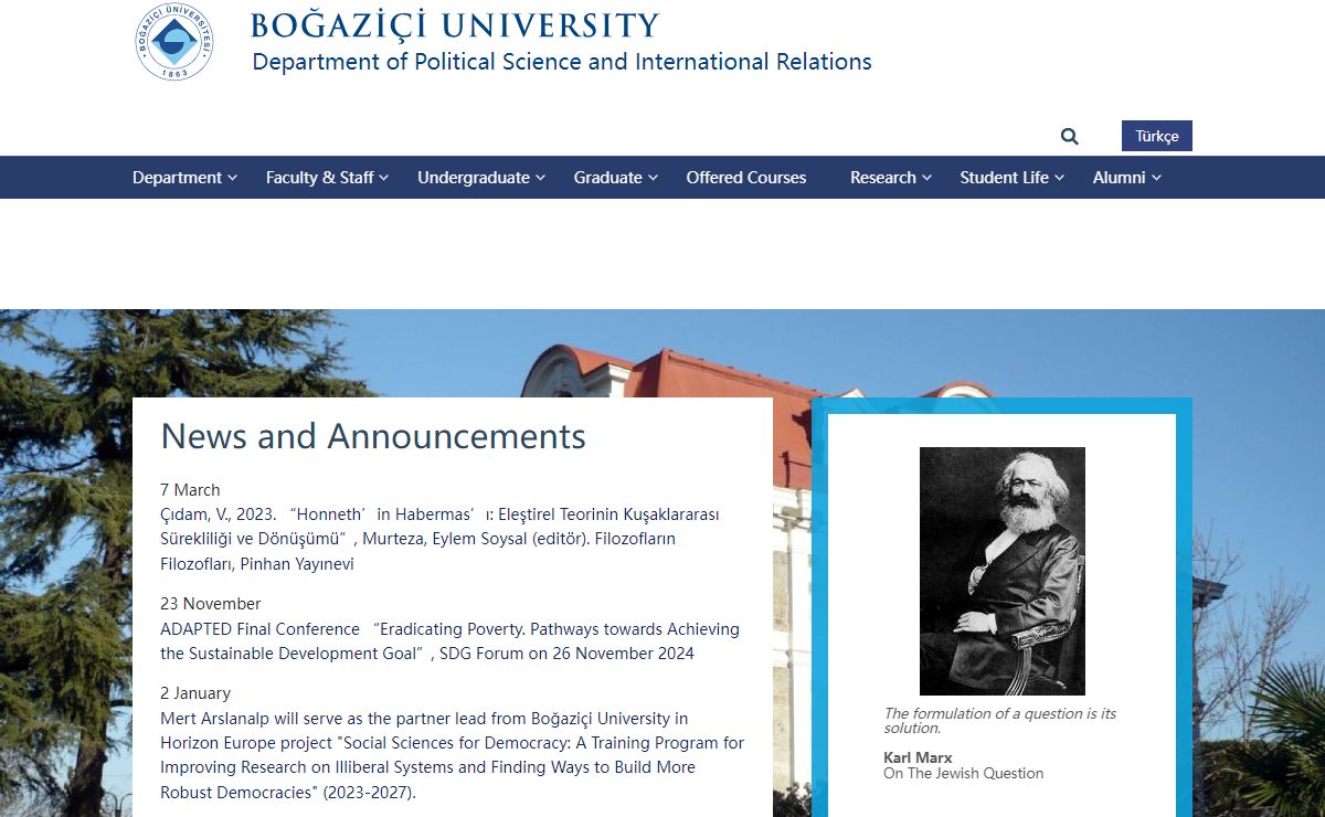 Department of Political Science and International Relations