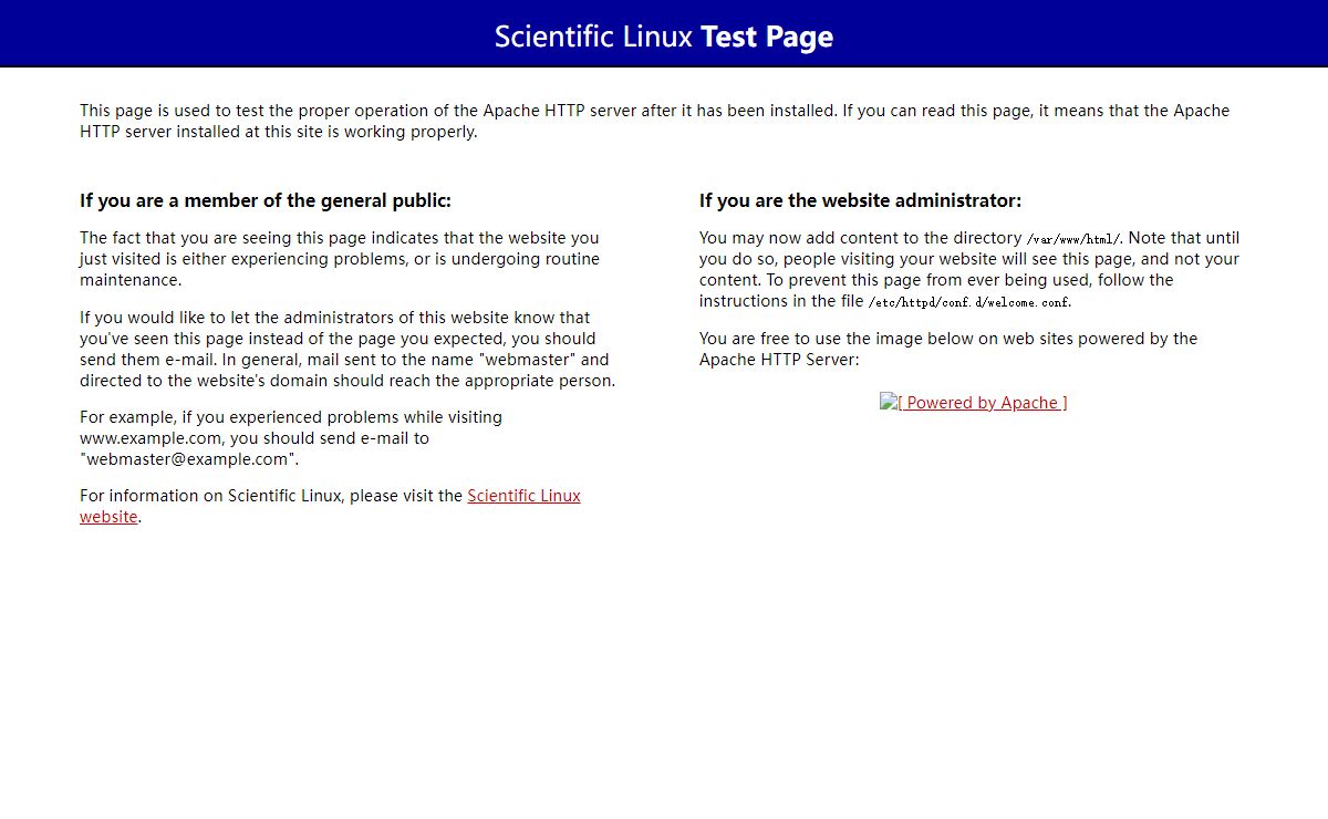 Test Page for the Apache HTTP Server on Scientific Linux