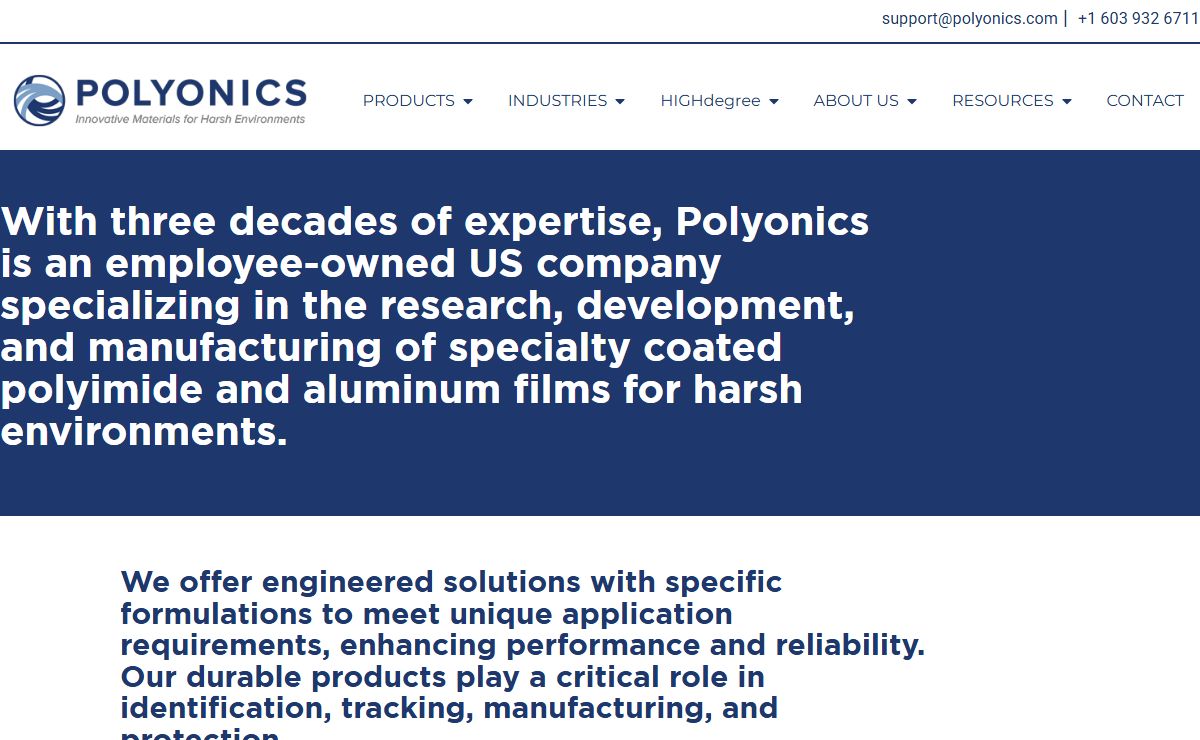 Harsh Environment Labels | Engineered Materials | Polyonics