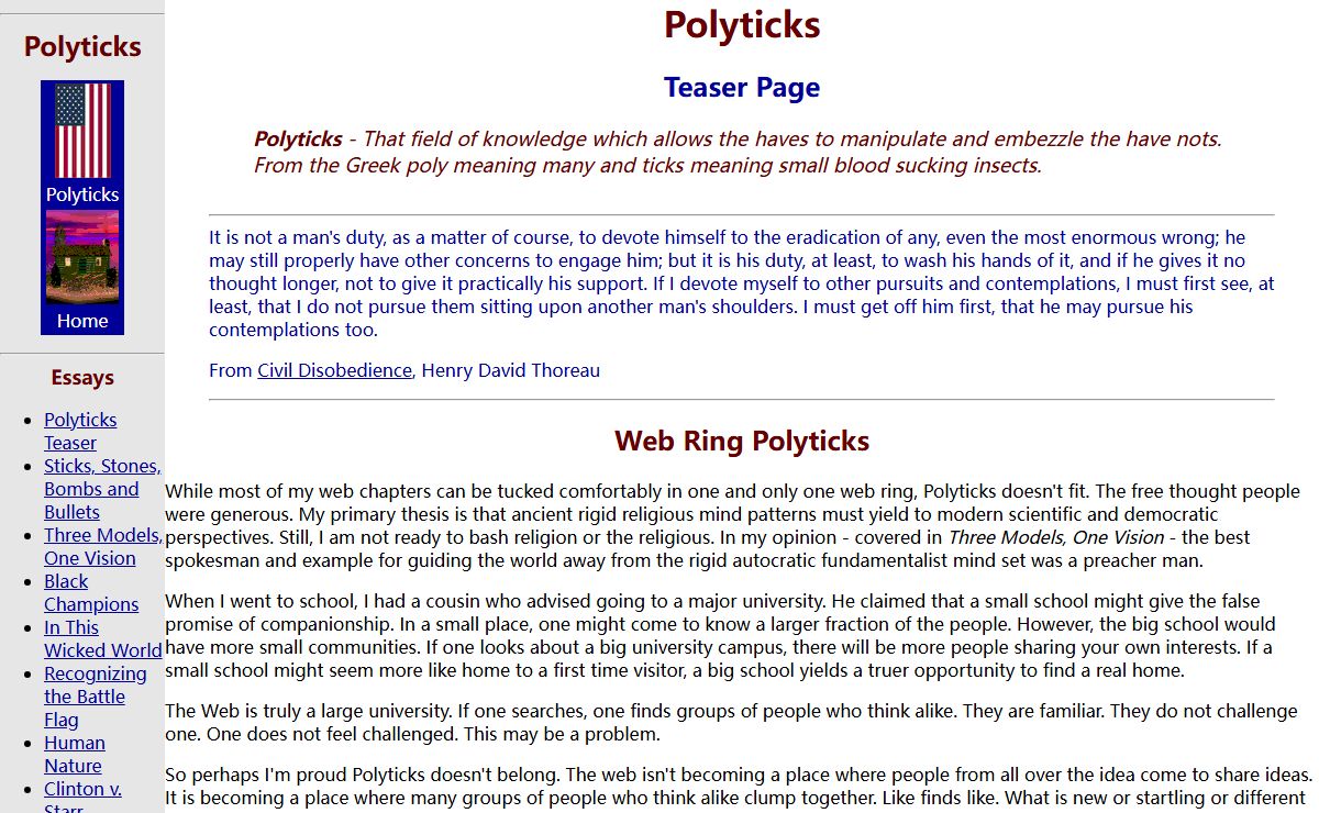 Polyticks: A Secular Humanist Manifesto.