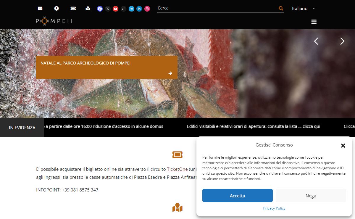 Homepage - Pompeii Sites Portale Ufficiale Parco Archeologico di Pompei
