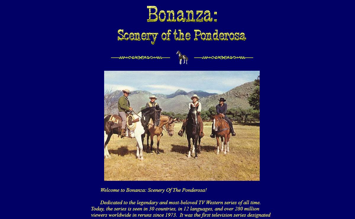Bonanza: Scenery of the Ponderosa