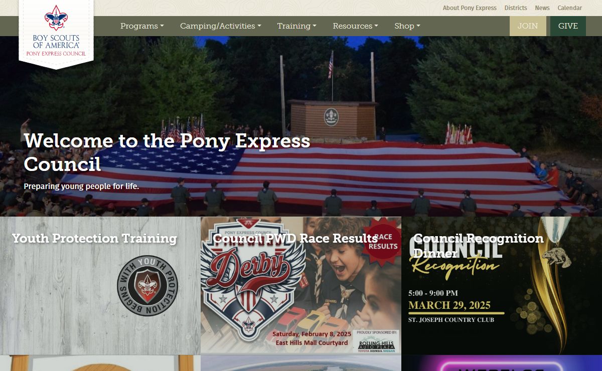 Home Page - Pony Express Council, BSA