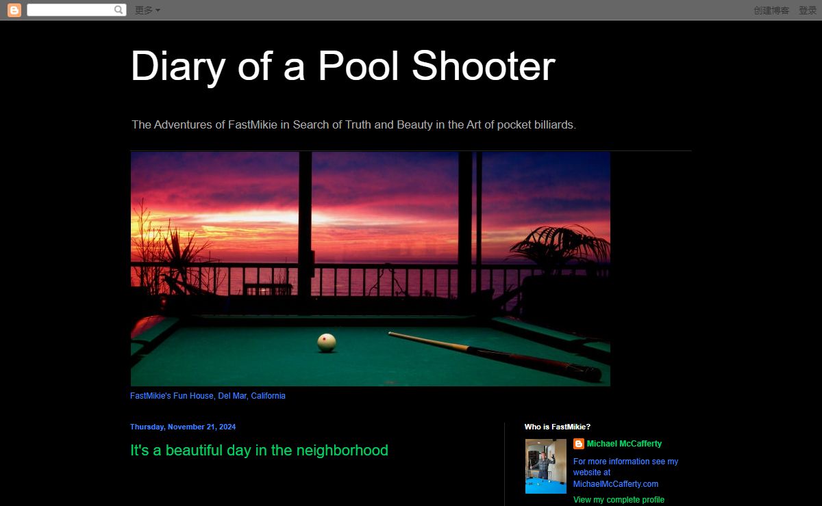 Diary of a Pool Shooter