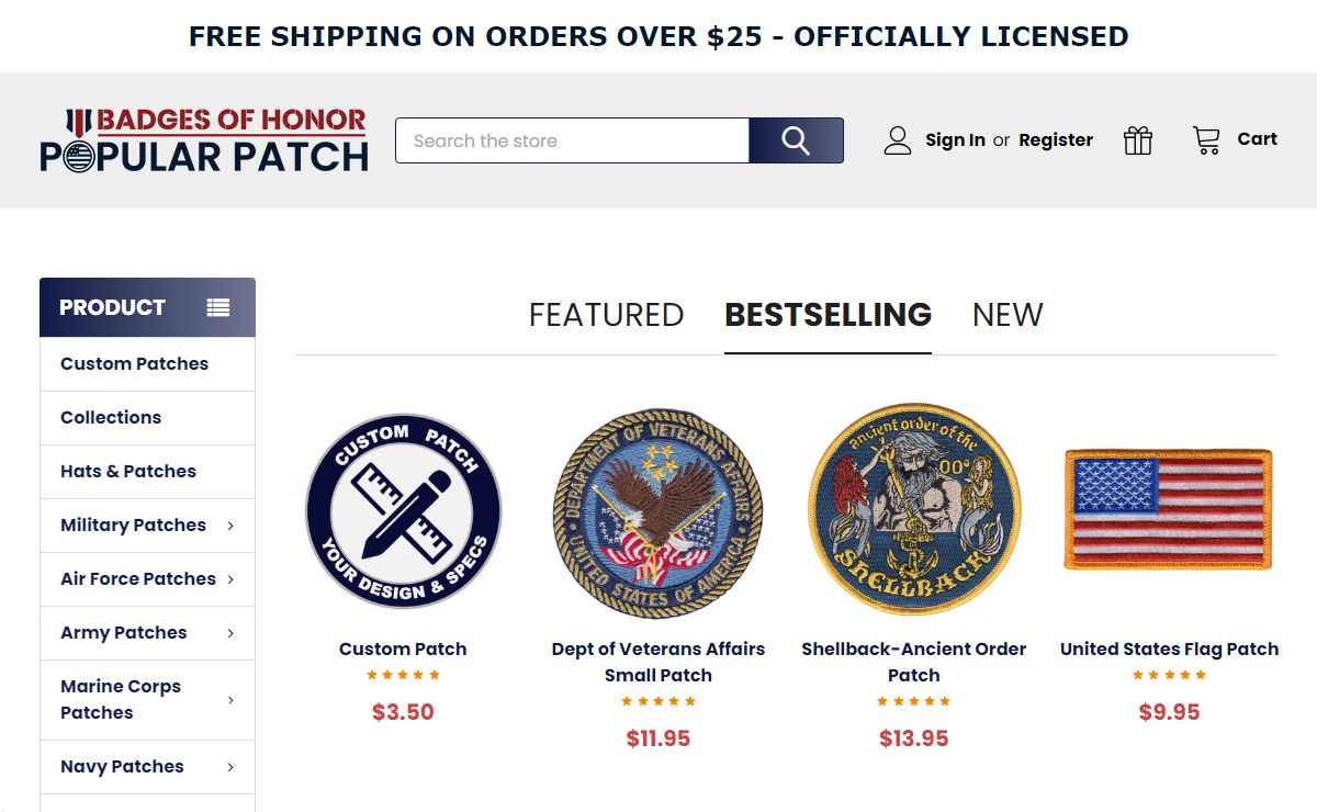 Popular Patch | Military - Veteran - Morale & Space Patches