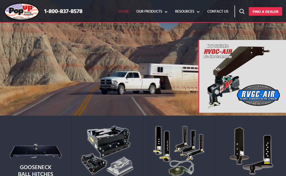 Adjustable Trailer Hitches | Tow & RV Hitches Manufacturers | PopUp Towing Products