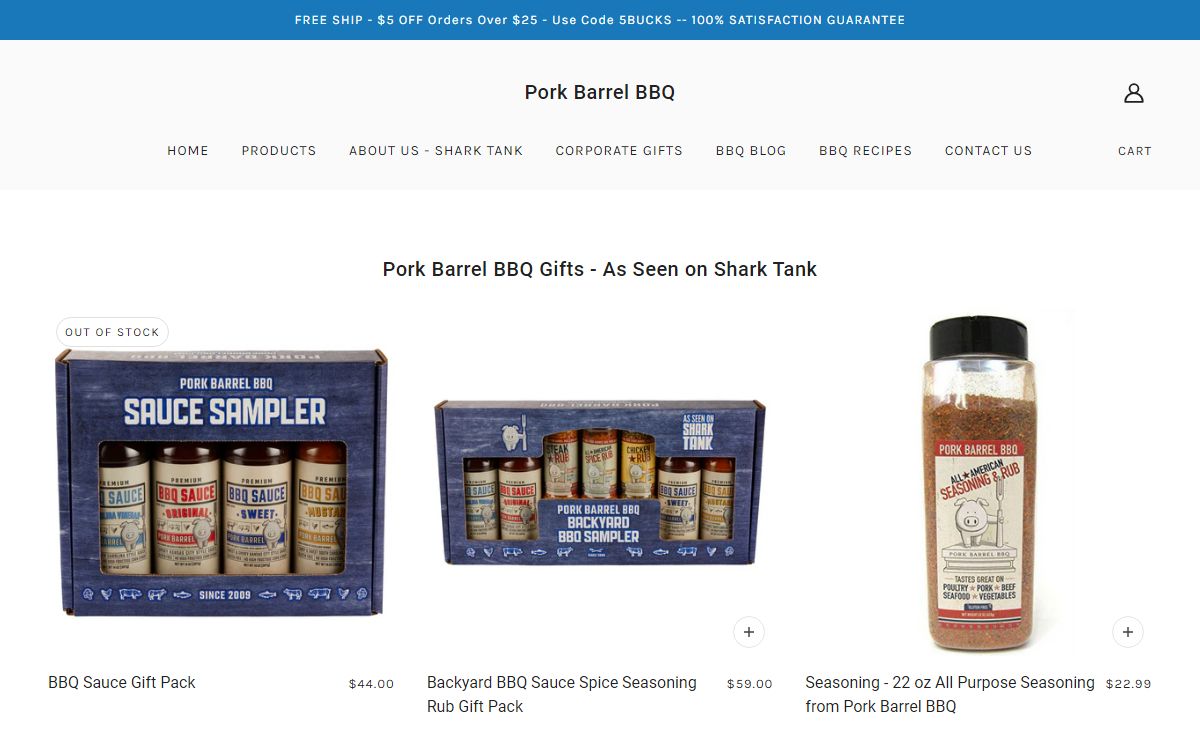 Pork Barrel BBQ Sauce, Barbecue Rub & Shark Tank Bacon Jerky