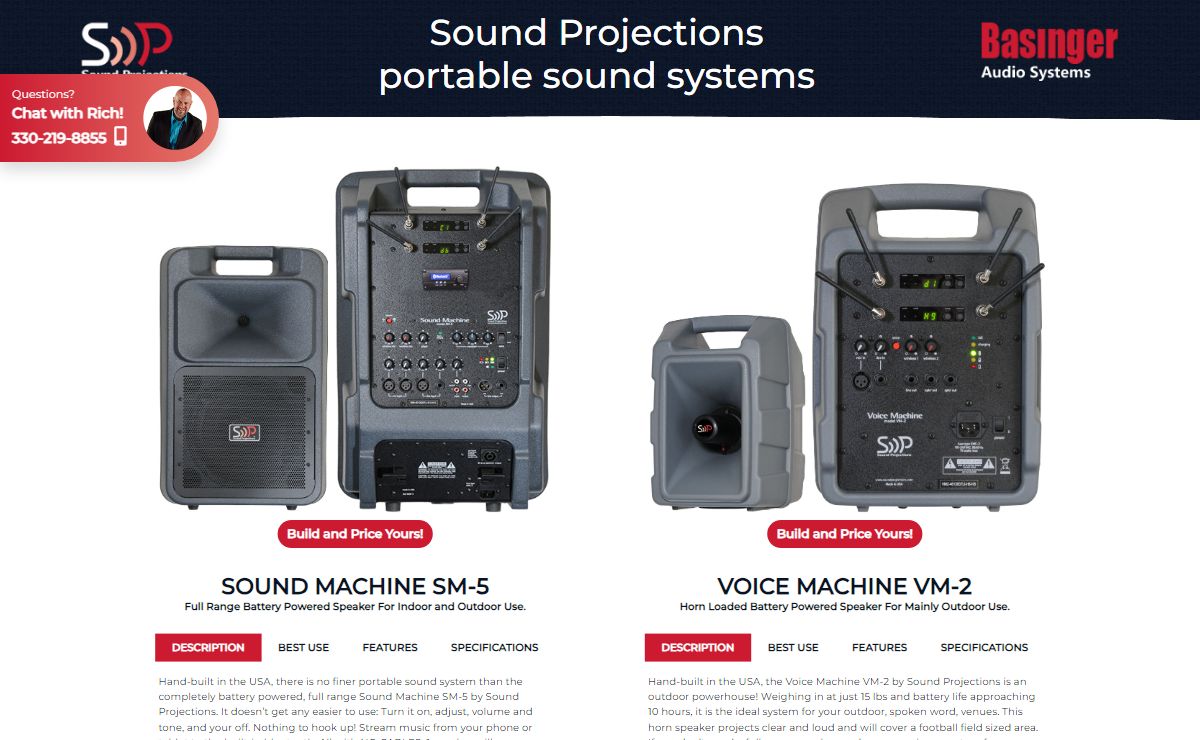Sound Projections Portable Sound Systems - Basinger Audio Systems