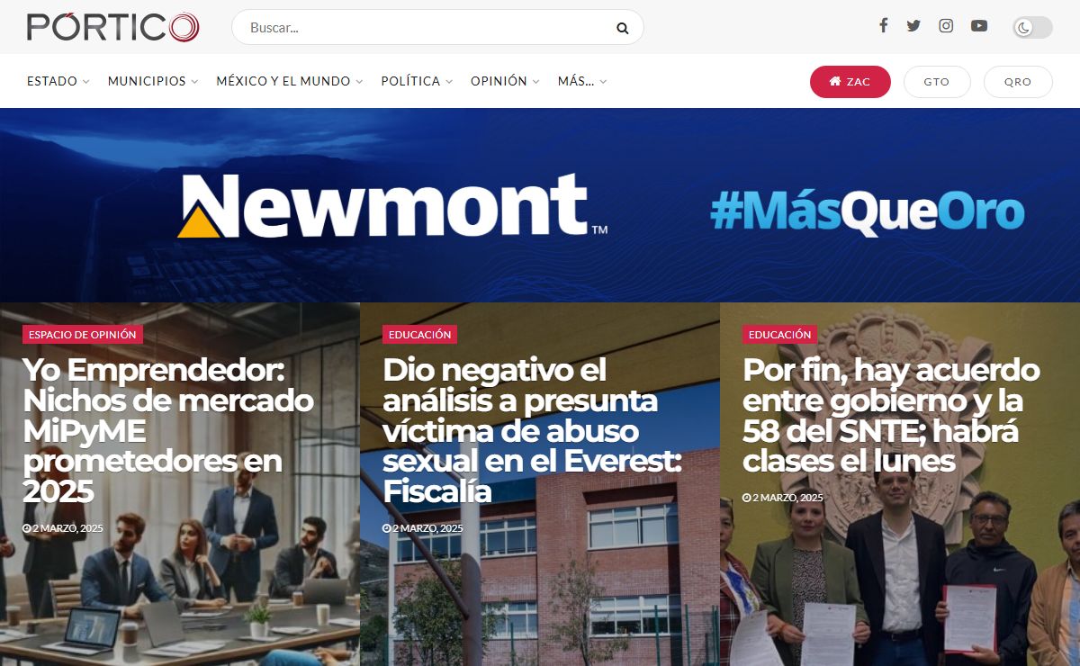PÓRTICO: Noticias de Zacatecas con tinta de libertad