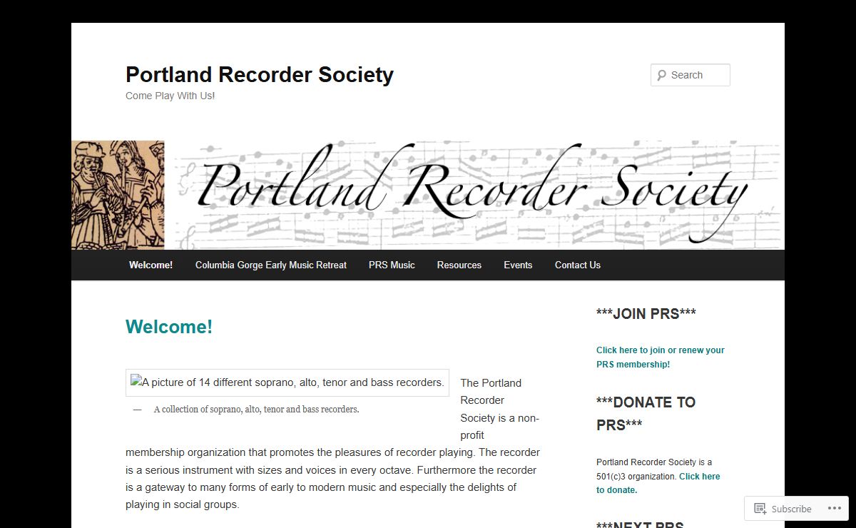 Portland Recorder Society | Come Play With Us!