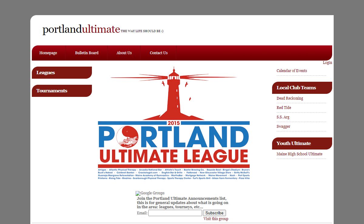 Portland Ultimate - Homepage