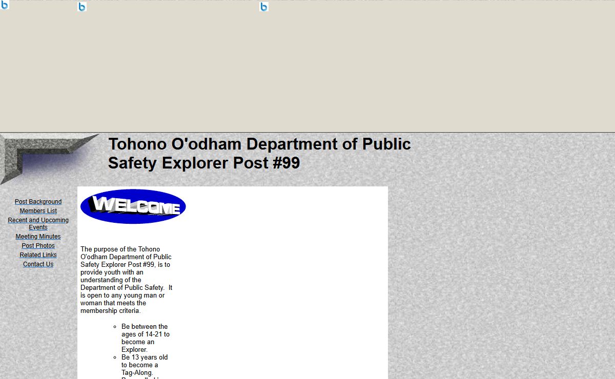 Tohono O'odham Department of Public Safety Explorer Post #99
