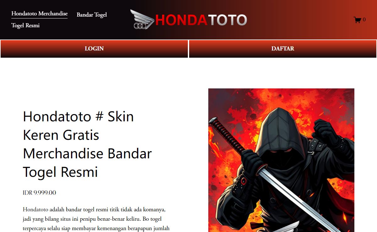 Hondatoto # Skin Keren Gratis Merchandise Bandar Togel Resmi