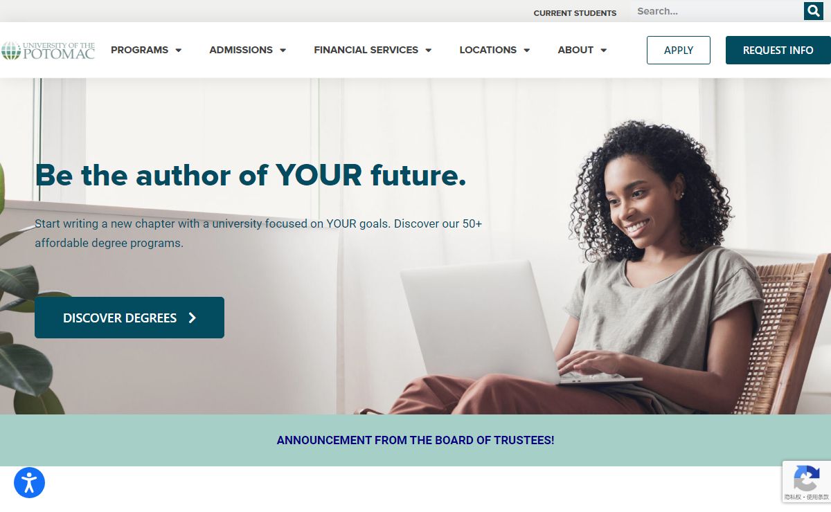 University of the Potomac | Accredited College in D.C., Virginia, and Online