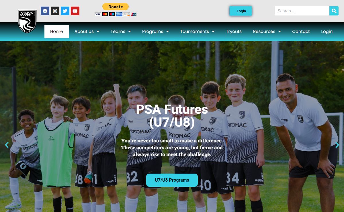 Potomac Soccer Association | Non-Profit Youth Soccer Club