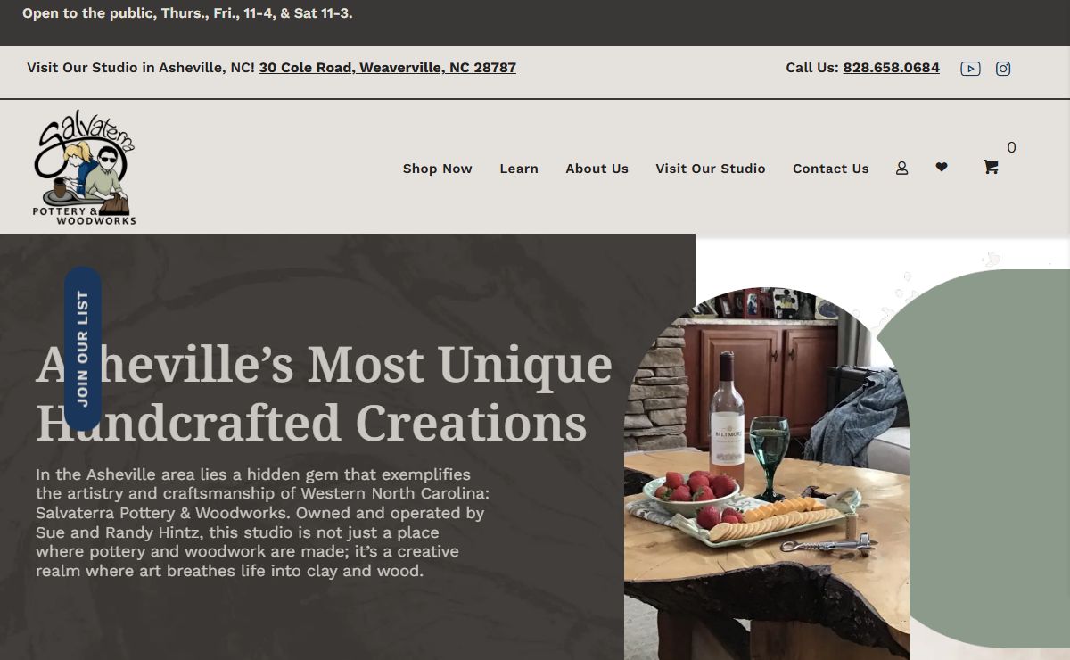Salvaterra Pottery & Woodworks | Unique Handcrafts in Asheville, NC