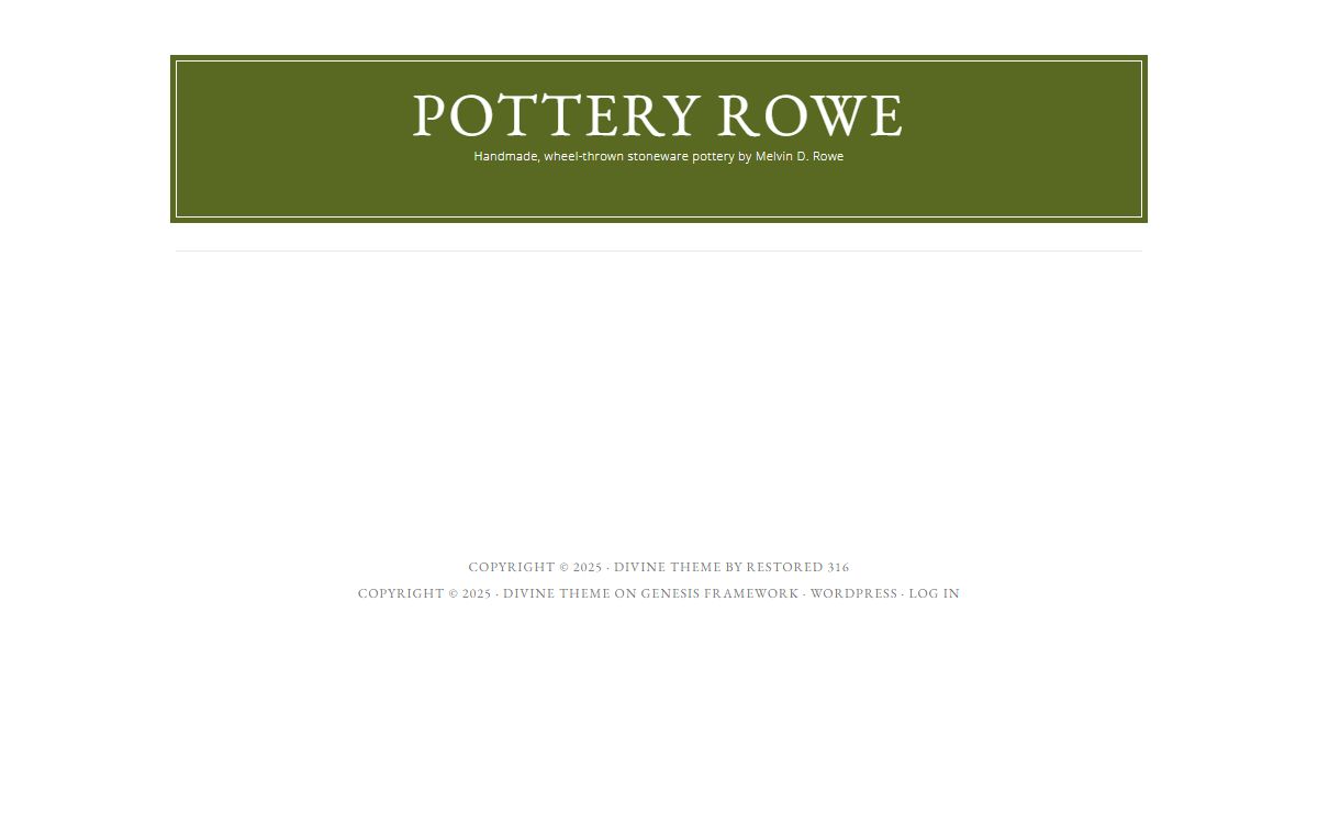 Pottery Rowe – Handmade, wheel-thrown stoneware pottery by Melvin D. Rowe