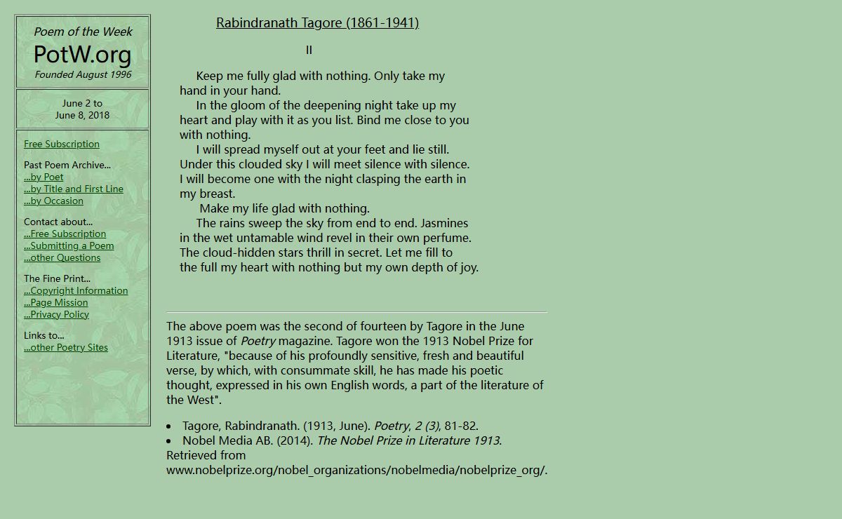 PotW.org - Poem of the Week
