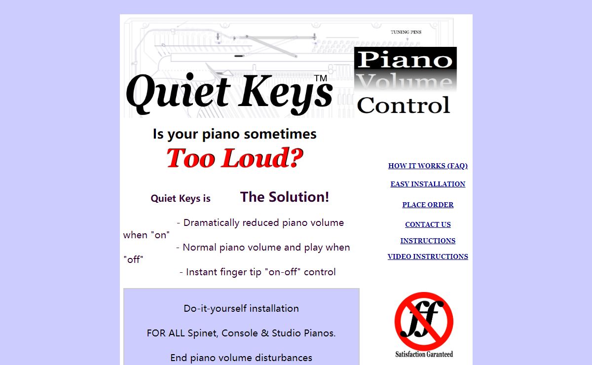 Piano Volume Control Accessory, Quiet Keys, Too Loud Piano Solution