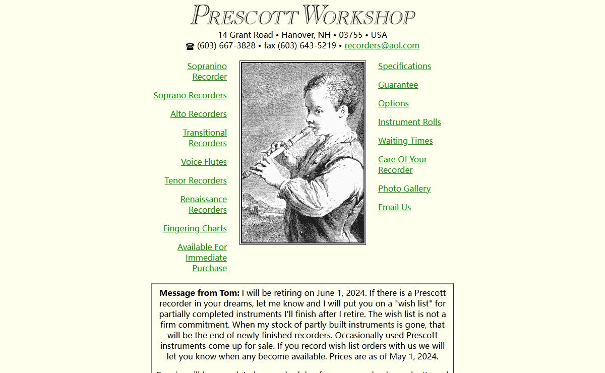 Welcome to Prescott Workshop's Home On The Web