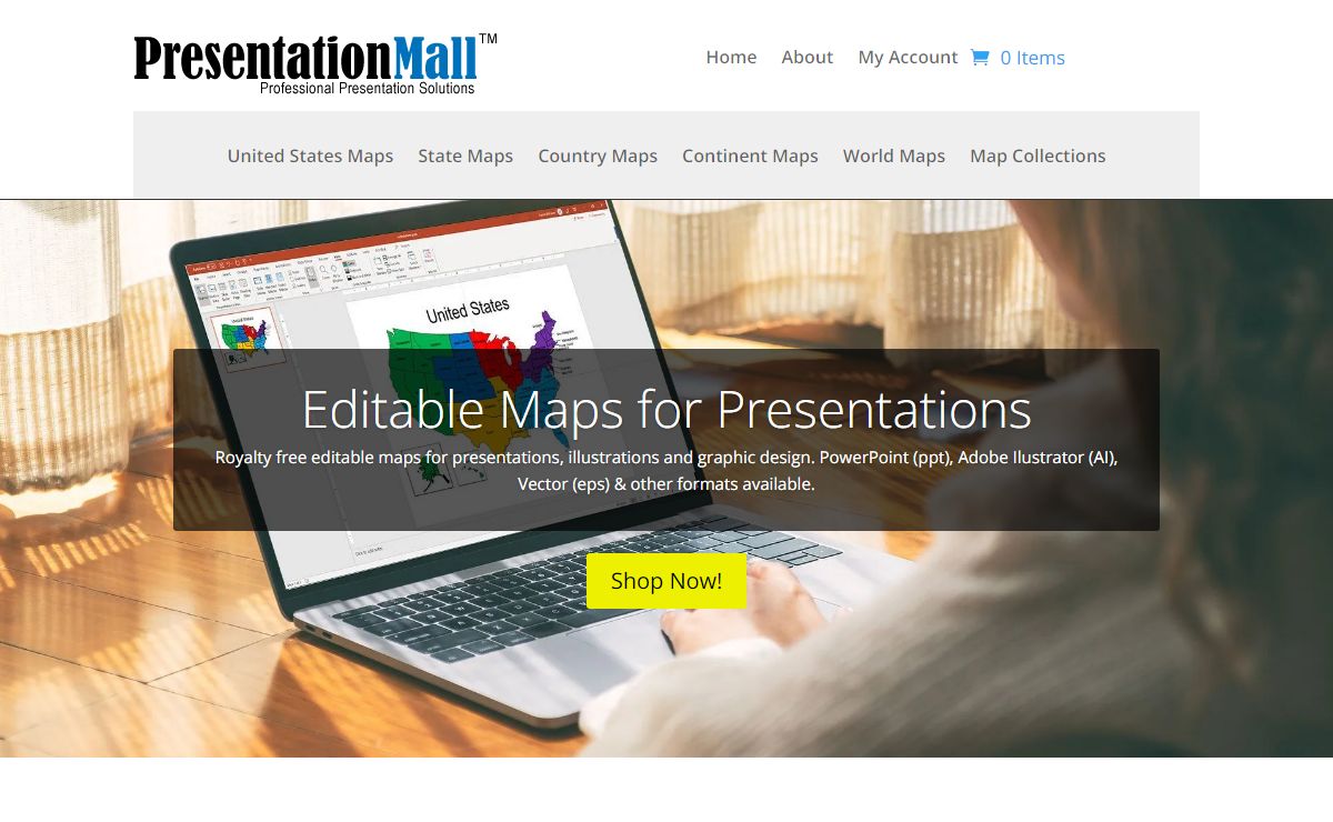 Editable Maps for PowerPoint, Vector Maps for Presentations