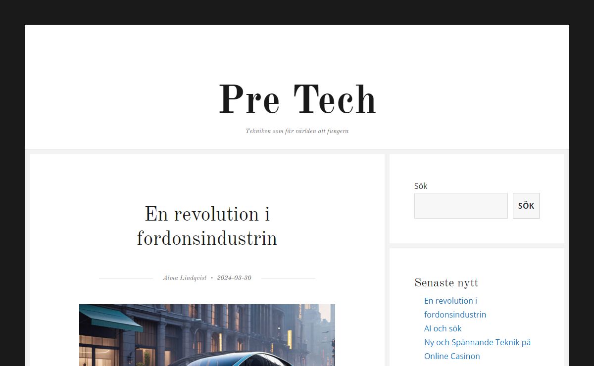 Pre Tech – Tekniken som får världen att fungera