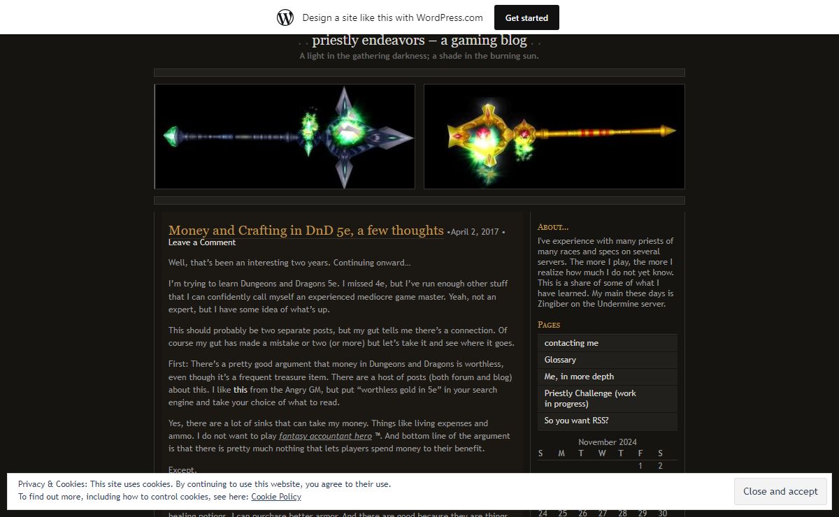 Priestly Endeavors - a gaming blog | A light in the gathering darkness; a shade in the burning sun.
