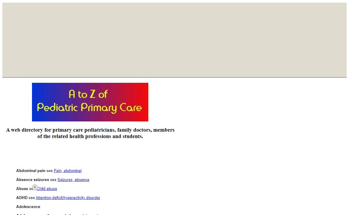 A to Z of Pediatric Primary Care