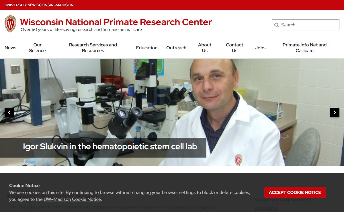 Wisconsin National Primate Research Center – Over 60 years of life-saving research and humane animal care – UW–Madison