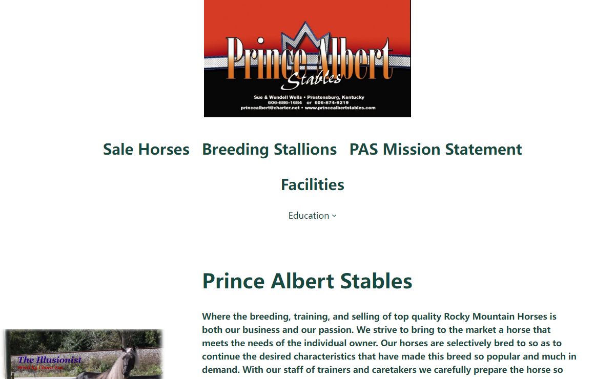Prince Albert Stables – Old Time Bloodlines, Breeding for Gait,Temperament and Conformation."Come Ride With Us"
