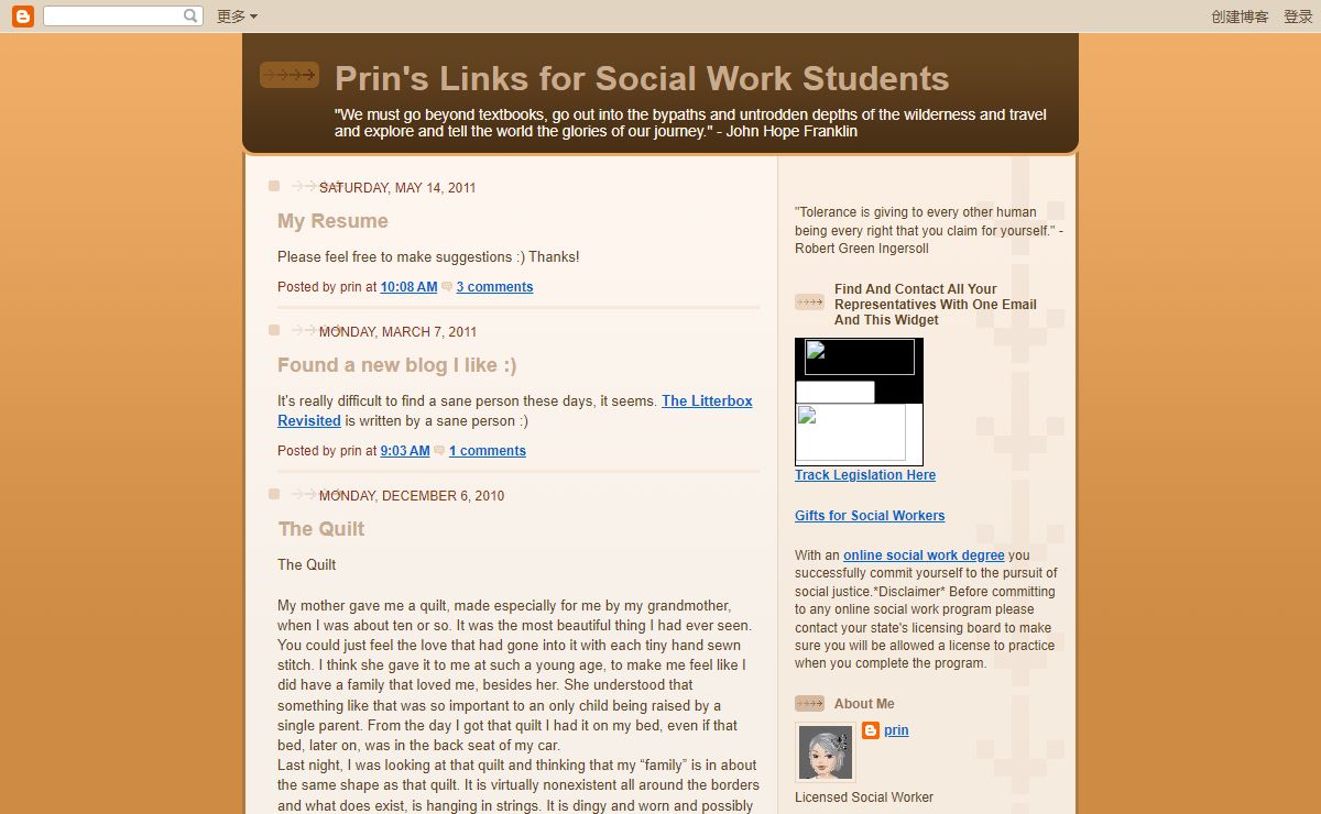 Prin's Links for Social Work Students