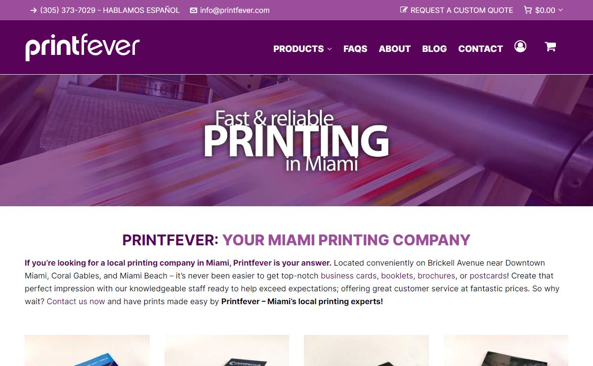 Miami Printing Company: Business Cards, Booklets, Brochures