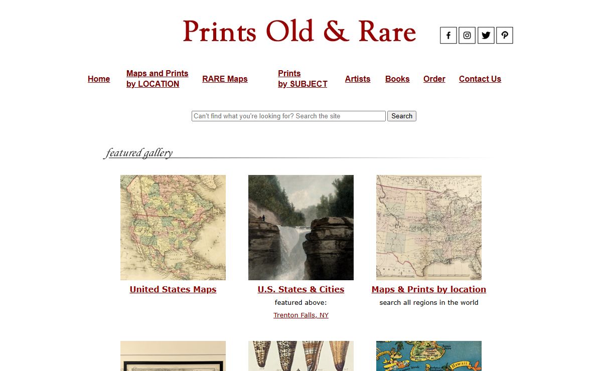 MAPS & PRINTS Prints Old and Rare. Purchase from the largest inventory of Antique Maps, Prints, Books & Ephemera - (800) 879-6277