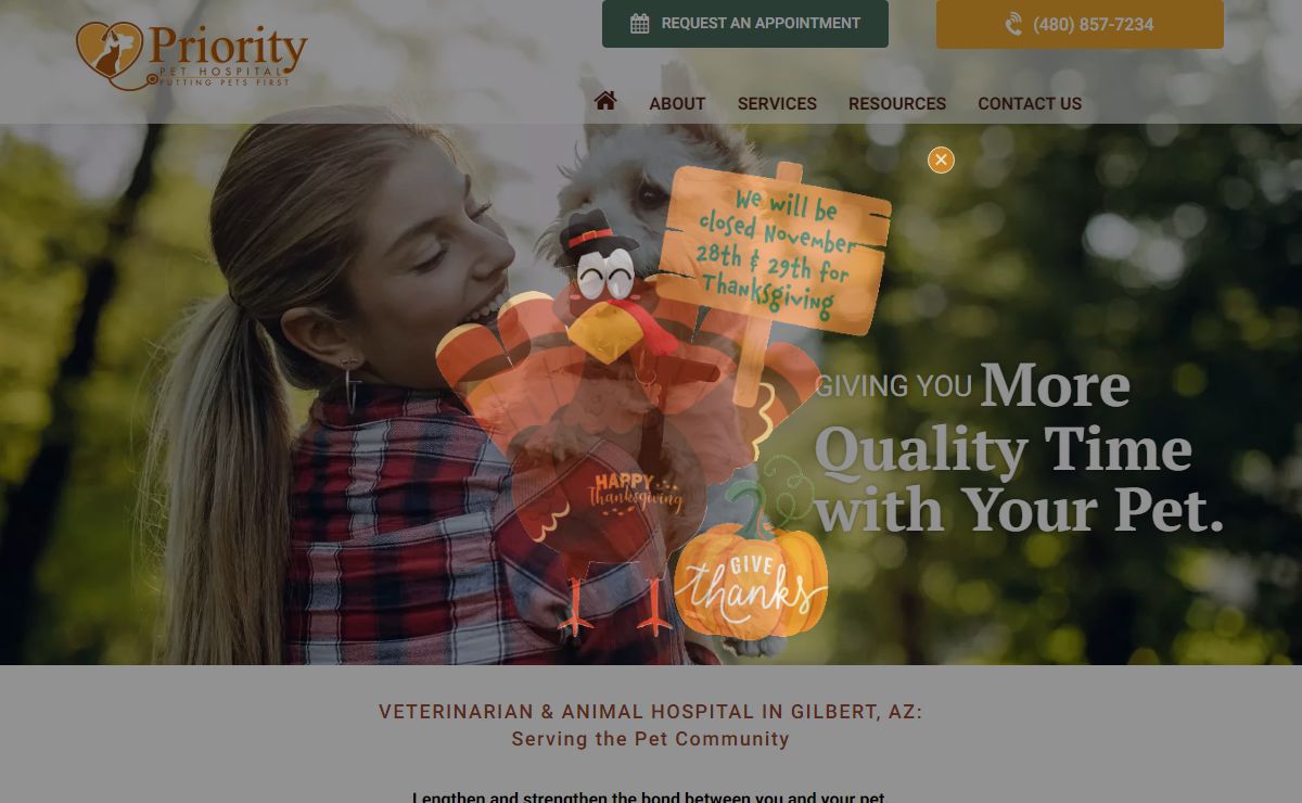 Veterinarian & Animal Hospital in Gilbert, AZ | Priority Pet Hospital