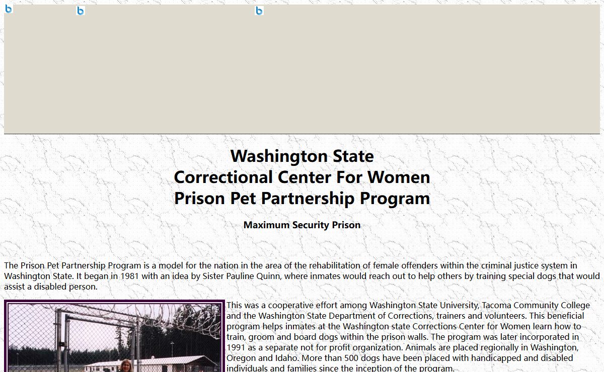 Prison Pet Partnership Program