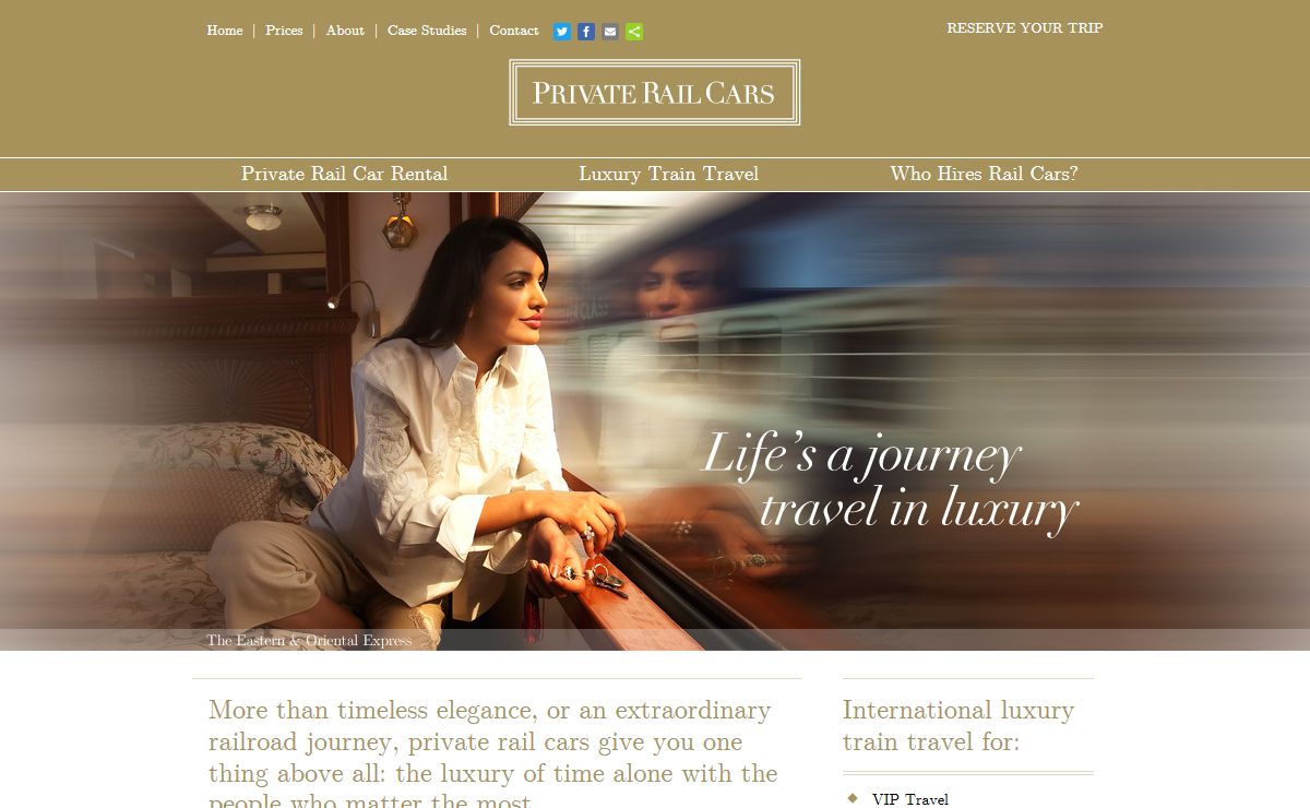 Private Rail Car Rental | Luxury Train Travel | USA | Worldwide