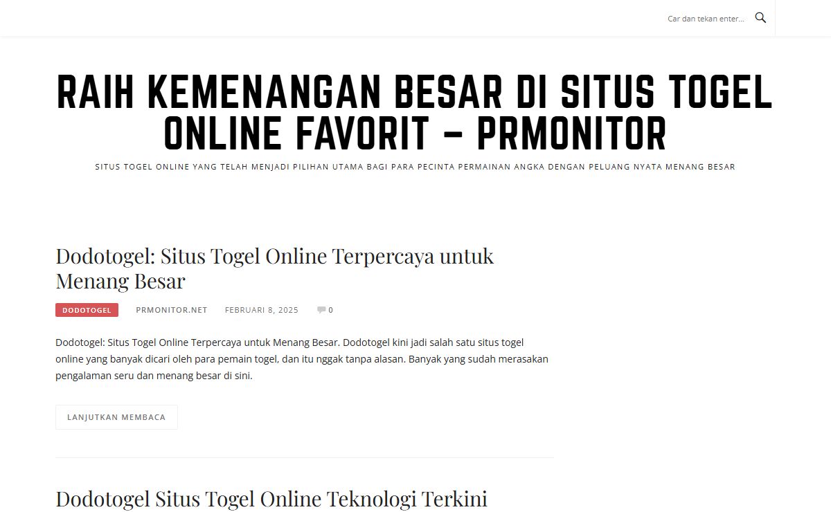Raih Kemenangan Besar Di Situs Togel Online Favorit - prmonitor