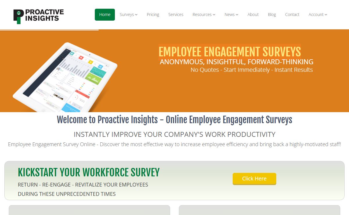Employee Engagement Survey Online | Proactive Insights