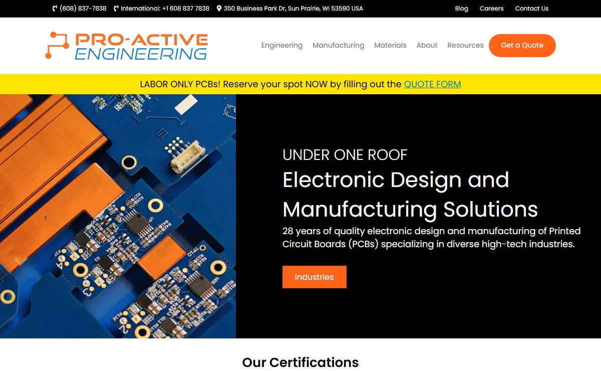 Pro-Active Engineering | Quality Printed Circuit Boards for Your Business Needs
