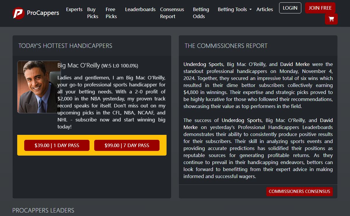 ProCappers - The Professional Handicappers league