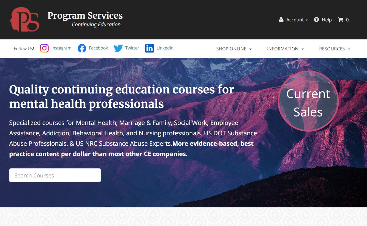 Home - Program Services Continuing Education For Mental Health Professionals