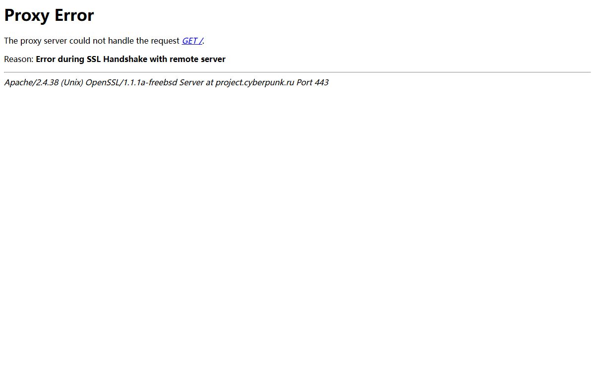 500 Proxy Error