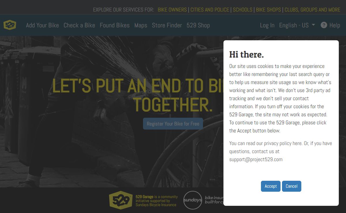 Bike registration to reduce theft and help recovery | 529 Garage