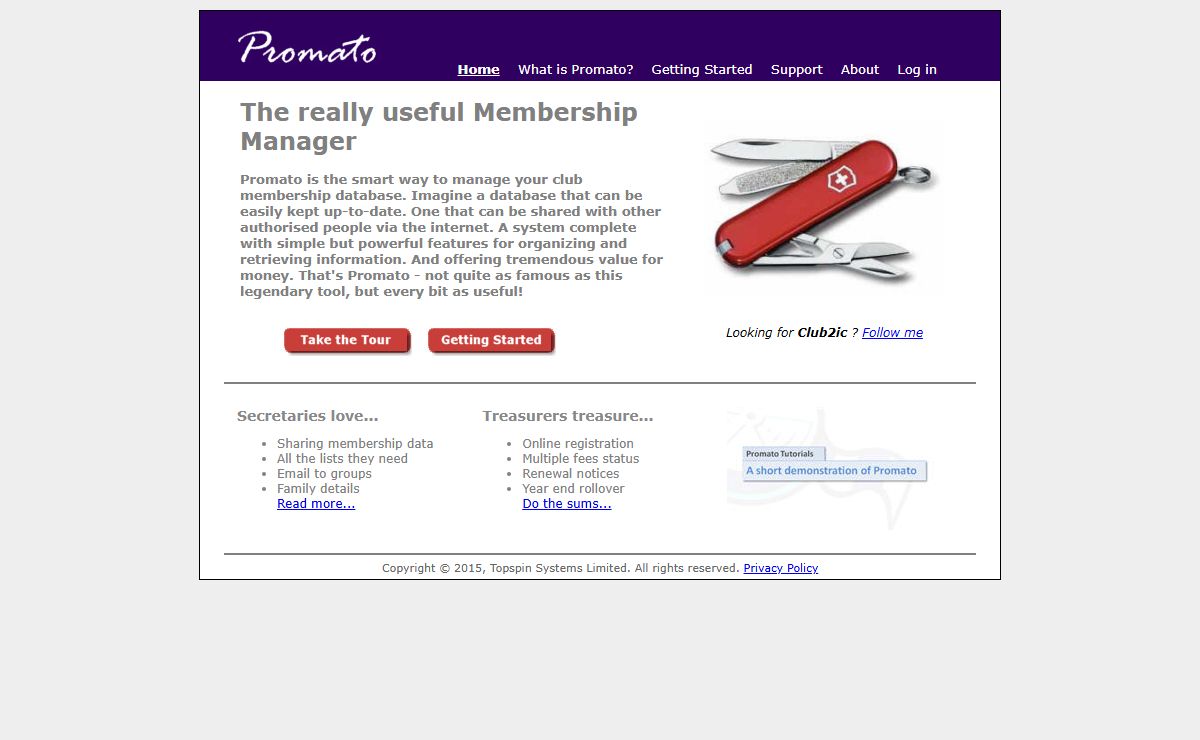A really useful Club Membership database is Promato